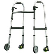 Invacare Wheeled Walker, Dual Release Wheeled Paddle Walker with Courtside Glides