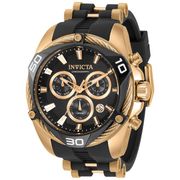 Invicta Men's Bolt Quartz 50mm Gold and Black, Black Dial (Model #31316)