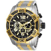 Invicta Men's Pro Diver Quartz 50mm Two Tone, Black Dial (Model #25856)
