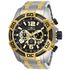 Men's Pro Diver Quartz 50mm Two Tone, Black Dial (Model #25856)