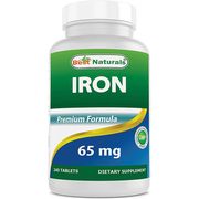Iron 65 mg, 240 Tablets, Best Naturals