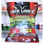 Jack Link's Premium Cuts Jalapeno Carne Seca Beef Jerky, 3.25 oz x 3 Bags
