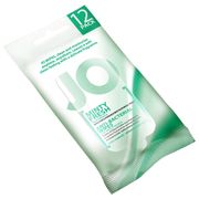 JO Anti-Bacterial Wipes with Moisturizers, Minty Fresh, 12 Pack, System JO
