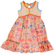 Jona Michelle Girls' Sundress, Orange Floral