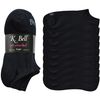 Ladies' No-Show Sock, Soft Cotton Blend, Black