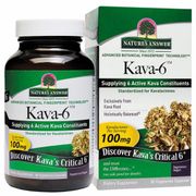 Kava 6, Kavalactones 100 mg, 90 Vegetarian Capsules, Nature's Answer