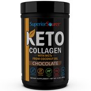 KETO Collagen Powder, Chocolate, 14 oz (397 g), Superior Source