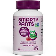 Kids Prebiotic & Probiotic Immunity Formula, Grape, 60 Gummies, SmartyPants Vitamins