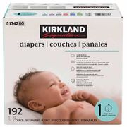 Kirkland Signature Baby Diapers, Size 1, 192 Count