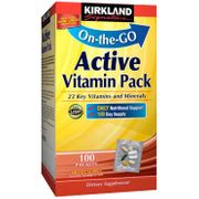 Kirkland Signature Active Vitamin Pack, High Potency Energy Multivitamin, 100 Packets