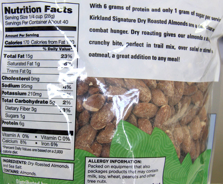 Kirkland Signature Dry Roasted Almonds, 2.5 lb