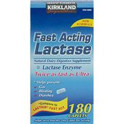 Kirkland Signature Fast Acting Lactase 180 Caplets