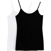 Kirkland Signature Ladies' Luxurious MicroModal Camisole, Black/White, 2 Pack