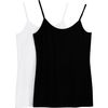 Ladies' Luxurious MicroModal Camisole, Black/White