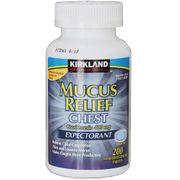 Kirkland Signature Mucus Relief, Chest Expectorant, Guaifenesin 400 mg, 200 Tablets