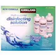 Kirkland Signature Multi-Purpose Contact Lens Disinfecting Solution, 16 oz x 3 Bottles