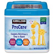 Kirkland Signature ProCare with Dual HMO's, Infant Formula Milk-Based Powder with Iron, 0-12 Months, 42 oz (2.63 lb)