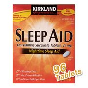 Kirkland Signature Sleep Aid, Doxylamine Succinate Tabs 25 mg, 96 Tablets/Bottle