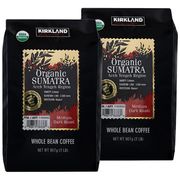 Kirkland Signature Organic Sumatra Whole Bean Coffee, 2 lb x 2 Pack