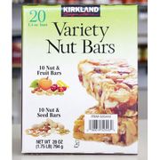 Kirkland Signature Variety Nut Bars (Nut & Fruit Bars and Nut & Seed Bars), 20 Bars x 1.4 oz
