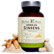 Korean Ginseng, 60 Vegan Capsules, Herbal Roots