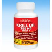 Krill Oil 300 mg, Omega-3, 60 Softgels, 21st Century HealthCare