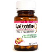 Kyo-Dophilus 9, Blend of Nine Probiotics, 180 Capsules, Wakunaga Kyolic