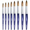 Kyoko Kolinsky Nail Brush (Short Blue Marble Handle) Round Style # 22