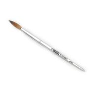 Kyoko Kolinsky Nail Brush (Short Silver Aluminum Handle) Round Style # 10
