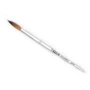 Kyoko Kolinsky Nail Brush (Short Silver Aluminum Handle) Round Style # 12