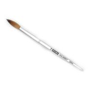 Kyoko Kolinsky Nail Brush (Short Silver Aluminum Handle) Round Style # 14