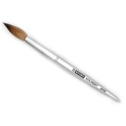 Kyoko Kolinsky Nail Brush (Short Silver Aluminum Handle) Round Style # 22