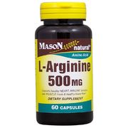 L-Arginine 500 mg, 60 Capsules, Mason Natural