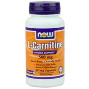 L-Carnitine 500 mg 60 Caps, NOW Foods