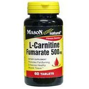L-Carnitine Fumarate 500 mg, 60 Tablets, Mason Natural
