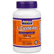 L-Cysteine 500mg 100 Tabs, NOW Foods
