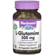L-Glutamine 500 mg, 50 Vegetable Capsules, Bluebonnet Nutrition