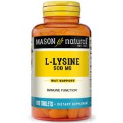 L-Lysine 500 mg, 100 Tablets, Mason Natural