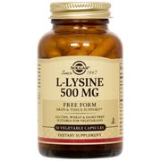 L-Lysine 500 mg, 100 Vegetable Capsules, Solgar