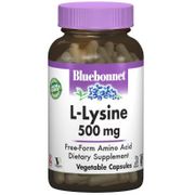 L-Lysine 500 mg, 50 Vegetable Capsules, Bluebonnet Nutrition