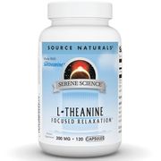 Serene Science L-Theanine 200 mg, Value Size, 120 Capsules, Source Naturals