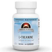 Serene Science L-Theanine 200 mg, 30 Capsules, Source Naturals