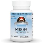Serene Science L-Theanine 200 mg, 60 Capsules, Source Naturals