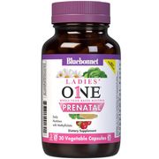 Ladies' One Prenatal Whole Food Based Multiple, 30 Vegetable Capsules, Bluebonnet Nutrition