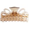 Large Double Loop Hair Clamp - Geranium - Honey