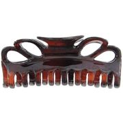 Large Double Loop Hair Clamp - Geranium - Tortoise Shell, 1 ct, DiPrima Beauty