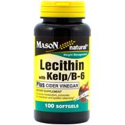 Lecithin with Kelp/B-6, 100 Softgels, Mason Natural