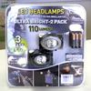 LED Headlamps, Ultra Bright, 110 Lumens