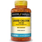 Liquid Calcium 1200 with Vitamin D, 60 Softgels, Mason Natural