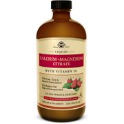 Liquid Calcium Magnesium Citrate with Vitamin D3 - Natural Strawberry Flavor, 16 oz, Solgar